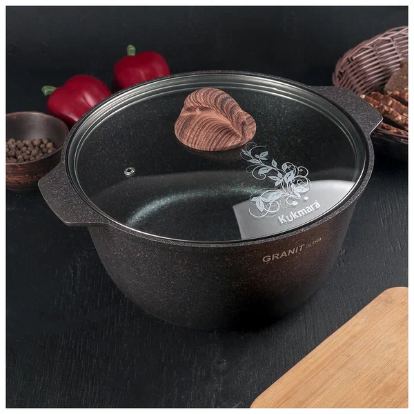 Кастрюля-жаровня Kukmara 5л Granit Ultra жго52а