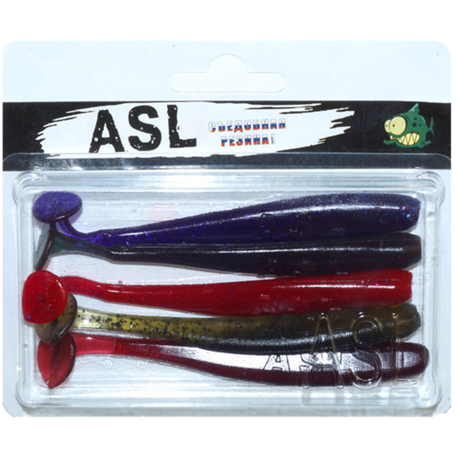 

Силиконовая приманка ASL Изи цв. mix 2 L-12см 5шт/уп, Изи