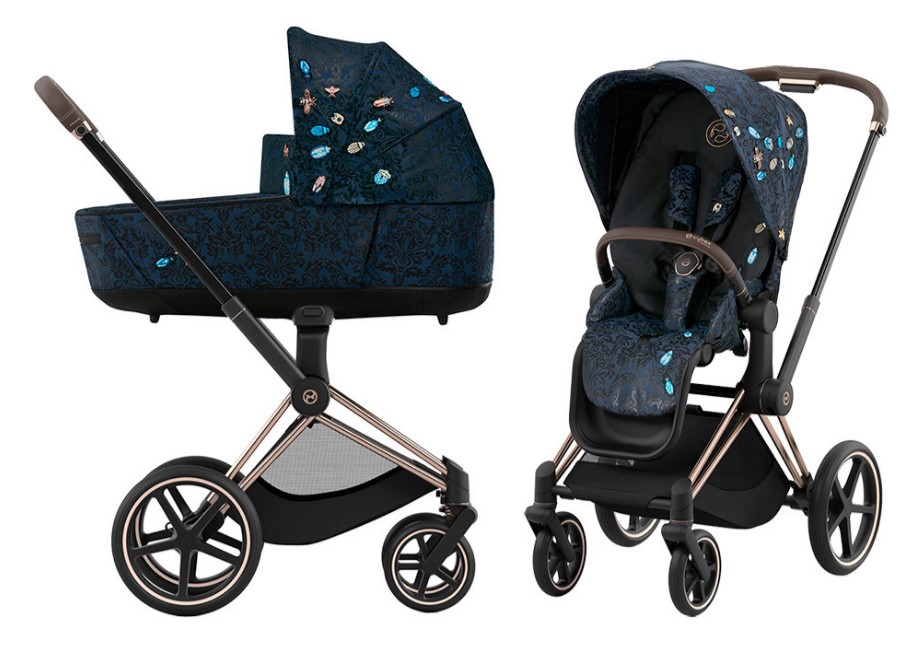 

Коляска 2 в 1 Cybex PRIAM IV FE Jewels of Nature шасси Rosegold 521002337, Cybex Priam IV