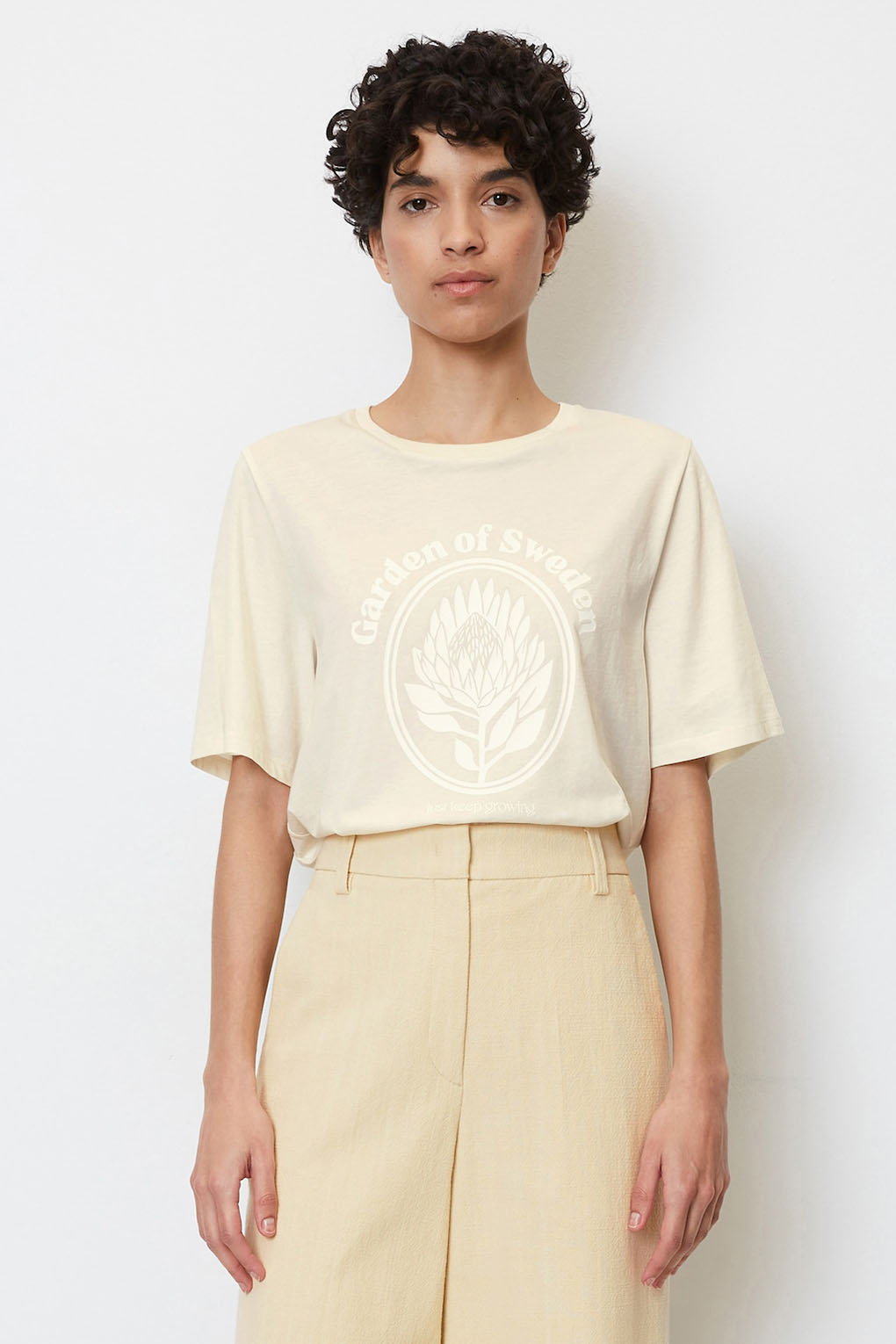 

Футболка женская Marc O’Polo 303206751099 белая M, Белый, 303206751099