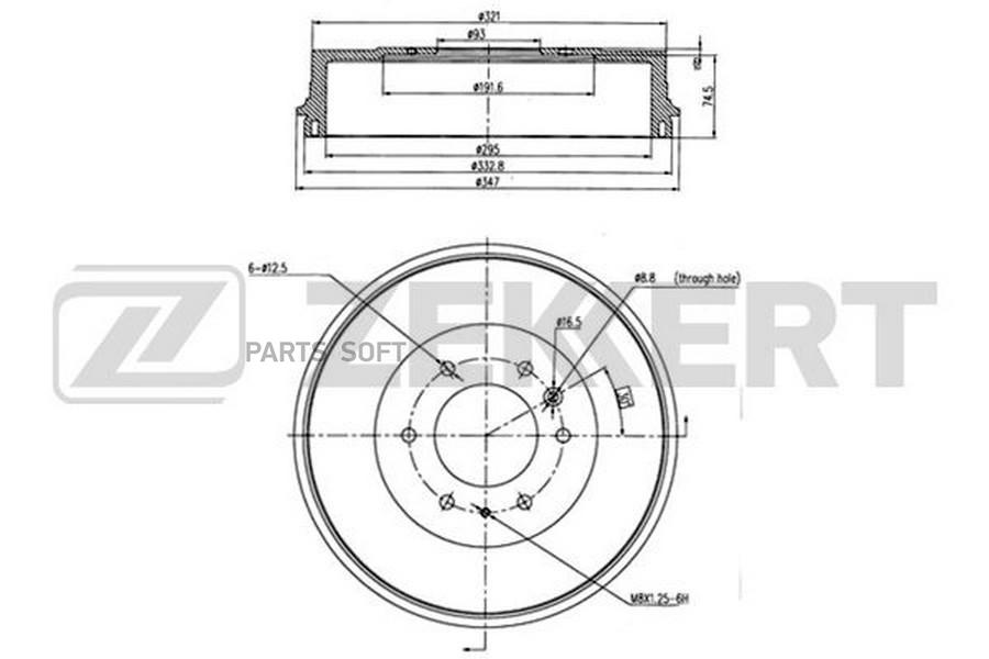 ZEKKERT Барабан тормозной ZEKKERT bs5526 16874₽