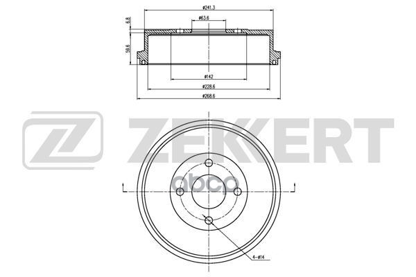 ZEKKERT Барабан тормозной ZEKKERT bs5533 2886₽