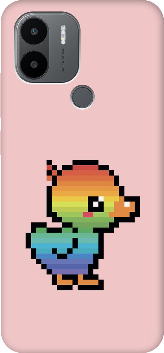 

Чехол на Xiaomi Redmi A1+ с принтом "Pixel Duck" розовый, Розовый;желтый, 158159
