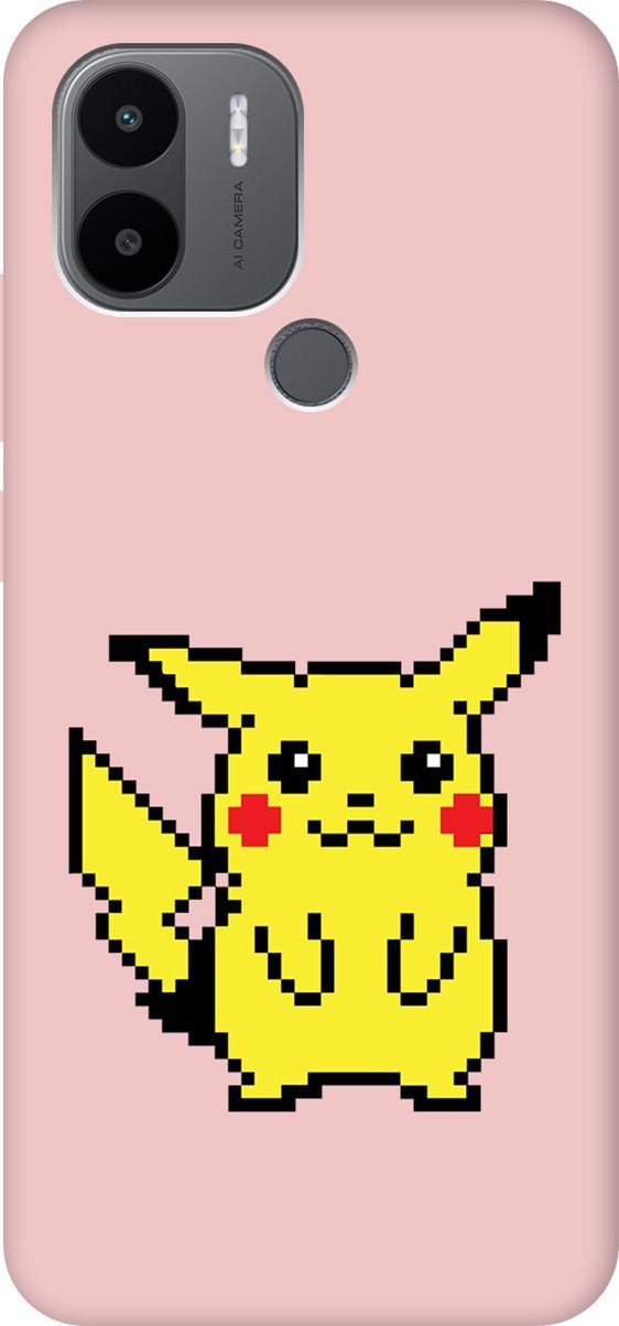 

Чехол на Xiaomi Redmi A1+ с принтом "Pixel Pikachu" розовый, Розовый;желтый, 158159
