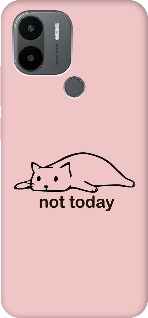 

Чехол на Xiaomi Redmi A1+ с принтом "Not Today" розовый, Розовый;черный, 158159