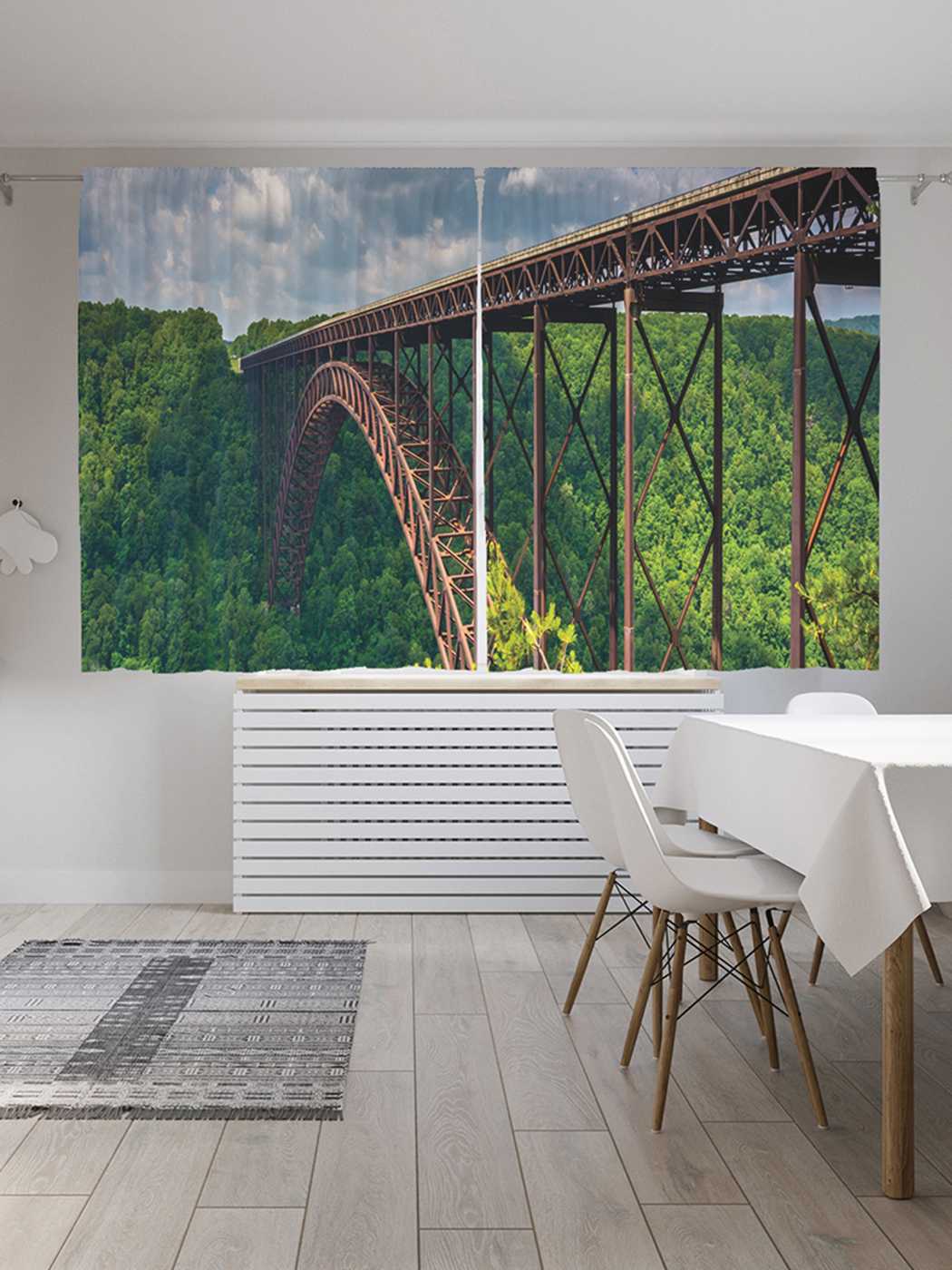 

Шторы JoyArty c фотопечатью "Мост через лес" из сатена, 290х180 см, Мост через лес