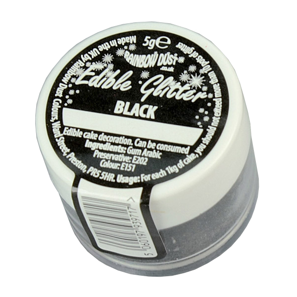 

Блестки съедобные Черное сияние Edible Glitter Black Raindow Dust, 5 гр.