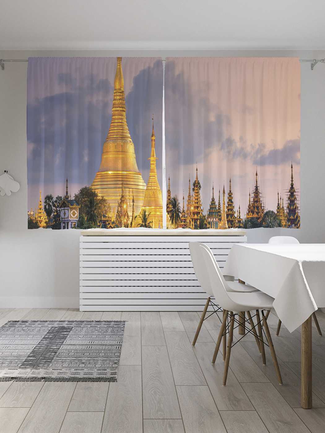 

Шторы JoyArty c фотопечатью "Сияющая башня" из сатена, 290х180 см, Сияющая башня