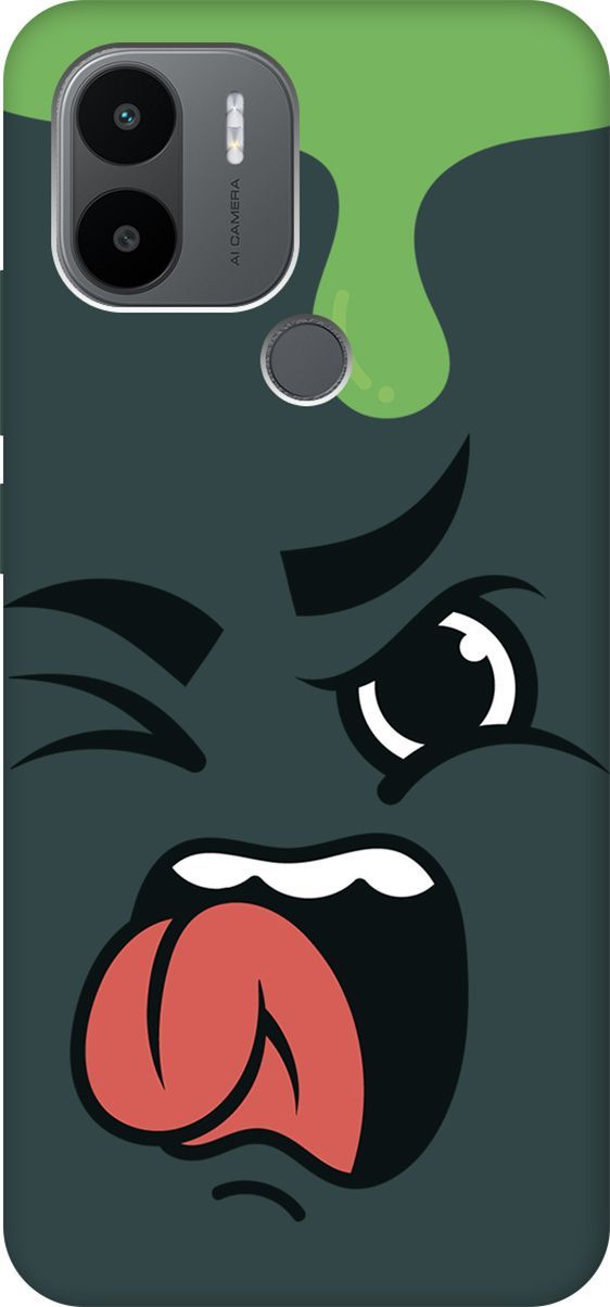 

Чехол на Xiaomi Redmi A1+ "Nasty Face" зеленый, Зеленый;белый, 158159