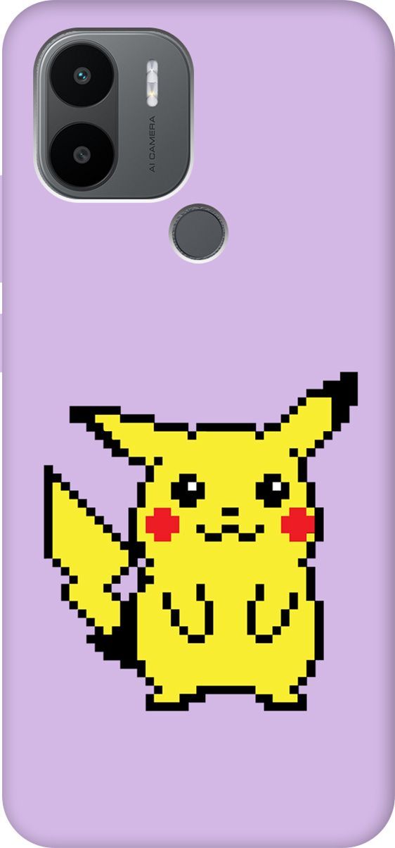 

Чехол на Xiaomi Redmi A1+ с принтом "Pixel Pikachu" сиреневый, Фиолетовый;желтый, 158159