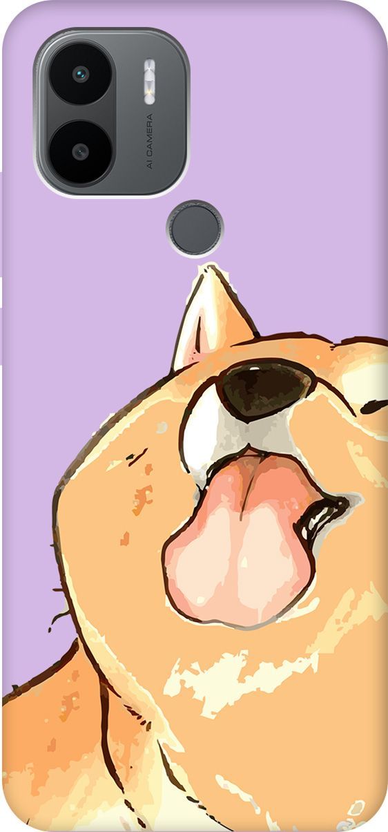 

Чехол на Xiaomi Redmi A1+ "Shiba" сиреневый, Фиолетовый;бежевый, 158158