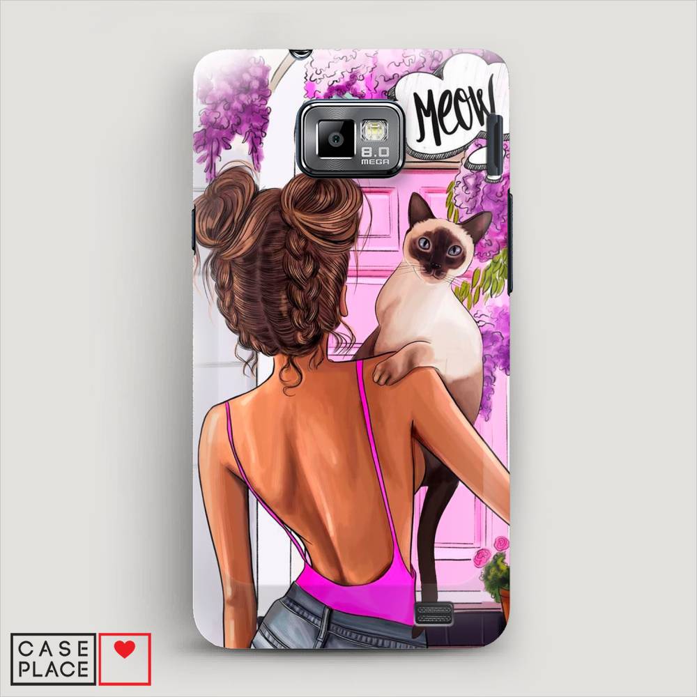 

Чехол Awog "Девушка с кошкой" для Samsung Galaxy S2