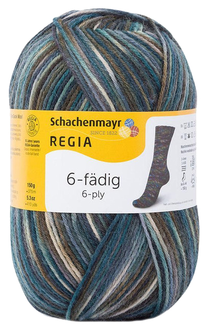 

Пряжа для вязания Regia 9801285 6-fadig (06981), Разноцветный, Regia 6-fadig Color 150g