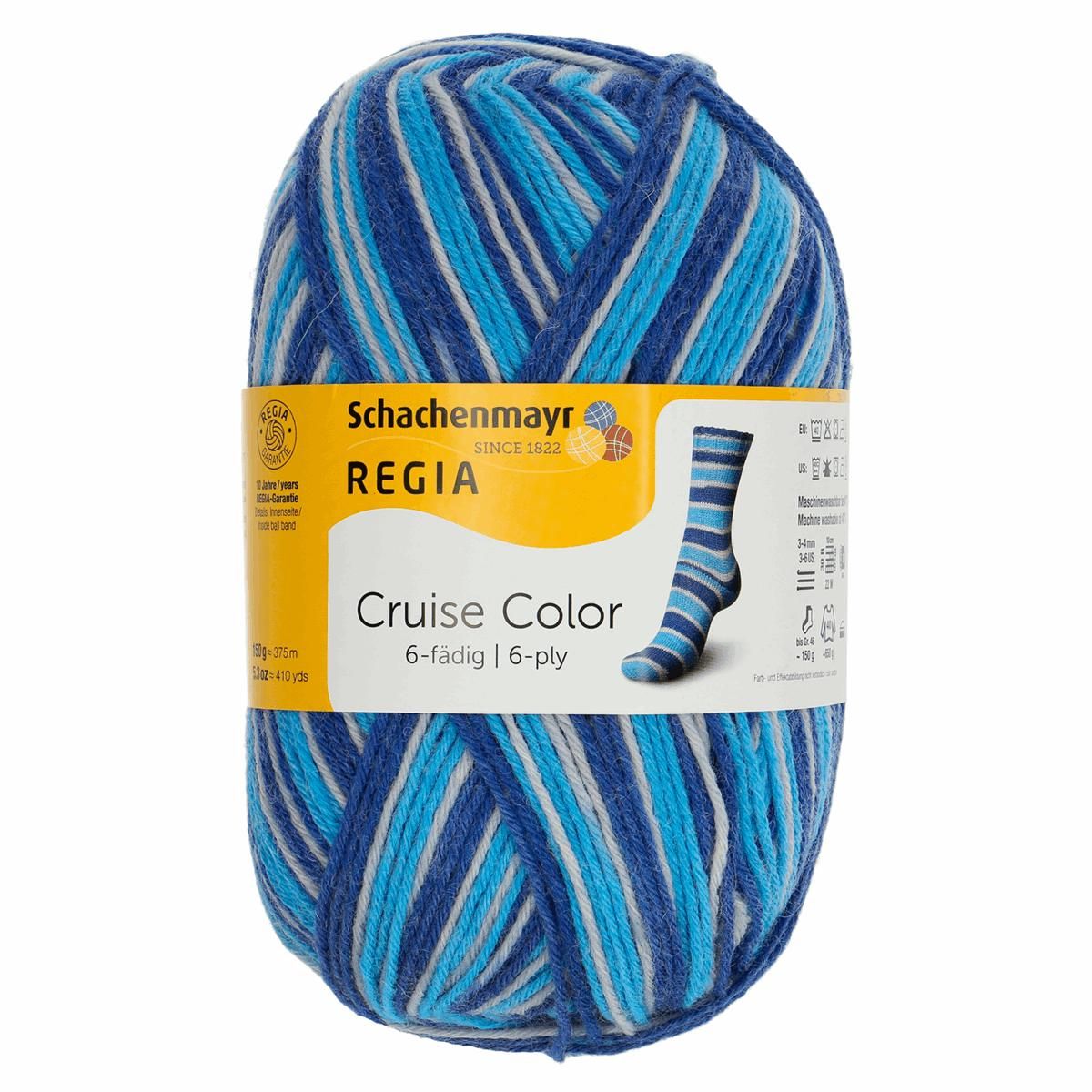 

Пряжа для вязания Regia 9801285 6-fadig (06204), Синий, Regia 6-fadig Color 150g