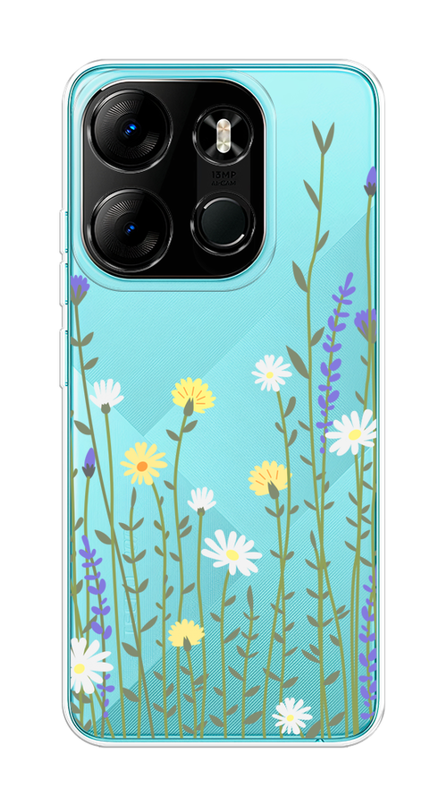 

Чехол на Tecno Spark Go 2023/Pop 7 Pro/Infinix Smart 7 "Ромашка и лаванда", Зеленый;желтый;прозрачный, 303450-1