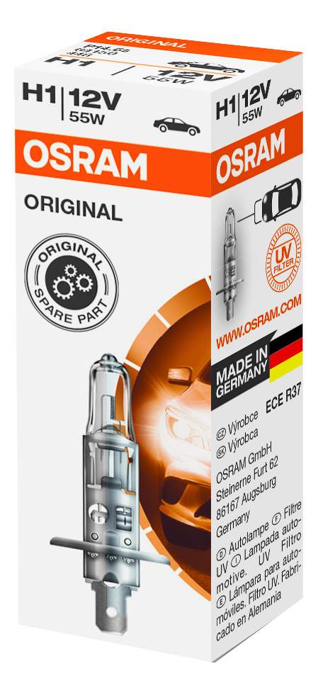 Лампа галогенная автомобильная OSRAM Original Line H1 12В 55Вт (64150)