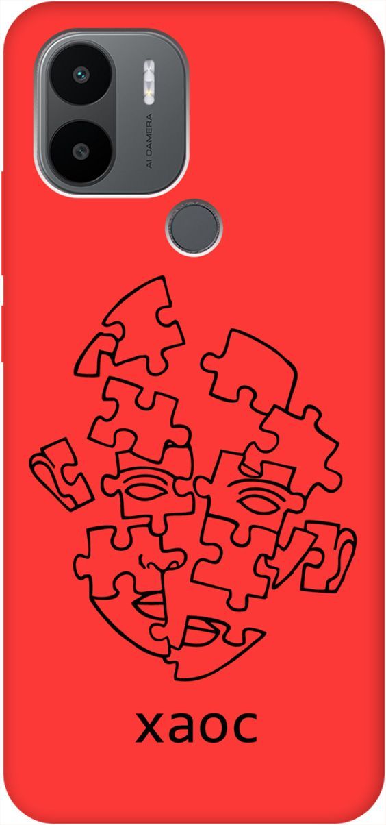 

Чехол на Xiaomi Redmi A1+ "Chaos" красный, Красный;черный, 158158