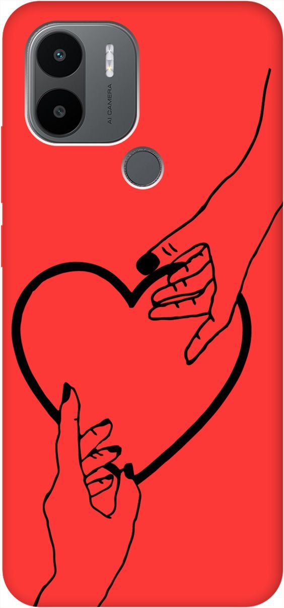 

Чехол на Xiaomi Redmi A1+ "Hands" красный, Красный;серый, 158158