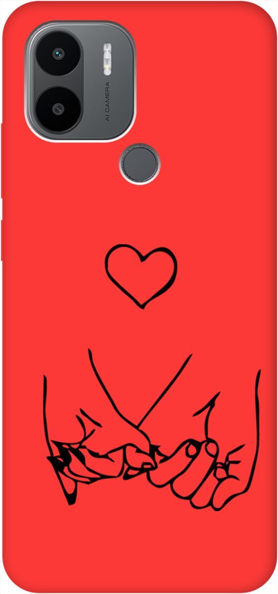 

Чехол на Xiaomi Redmi A1+ с принтом "Lovers Hands" красный, Красный;серый, 158158