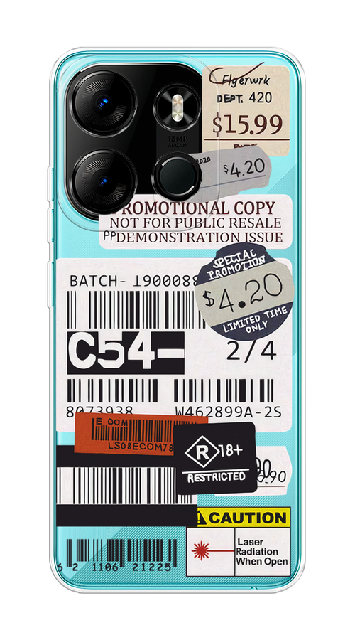 

Чехол на Tecno Spark Go 2023/Pop 7 Pro/Infinix Smart 7 "Flight to Paris", Серый;бежевый, 303450-1