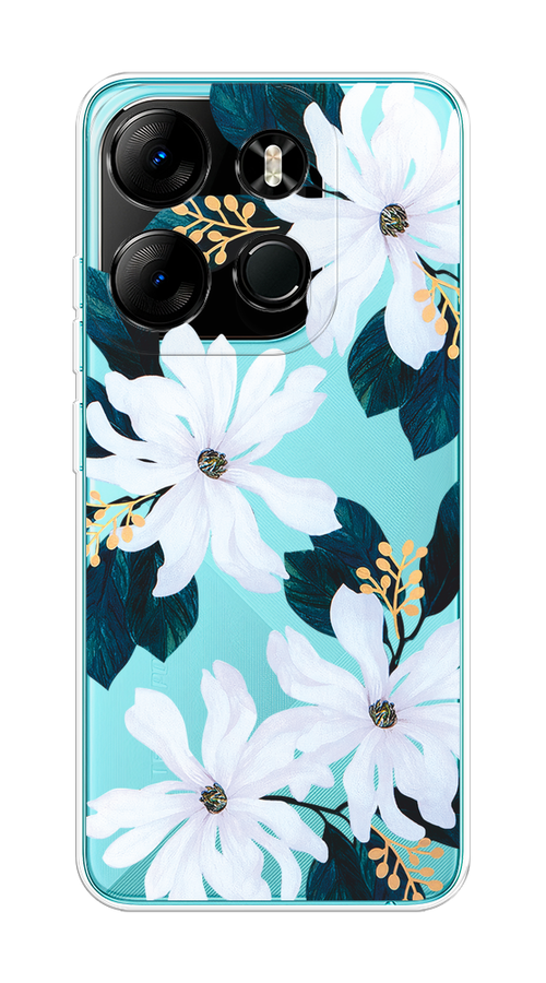 

Чехол на Tecno Spark Go 2023/Pop 7 Pro/Infinix Smart 7 "Delilah Flower", Зеленый;белый, 303450-1