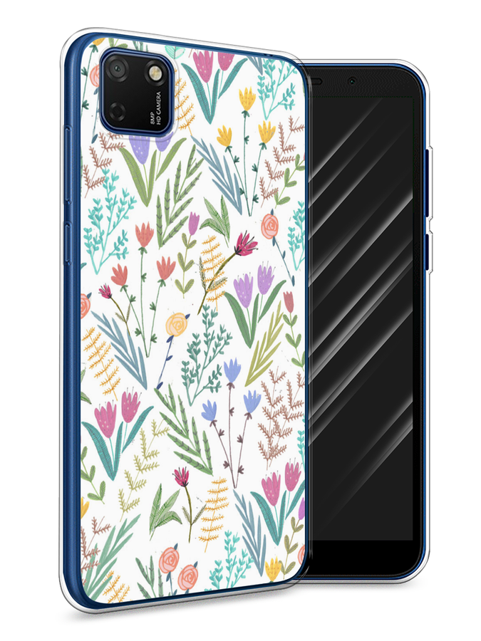 

Чехол Awog на Honor 9S "Полевые цветы рисунок", Белый;зеленый, 6102650-8