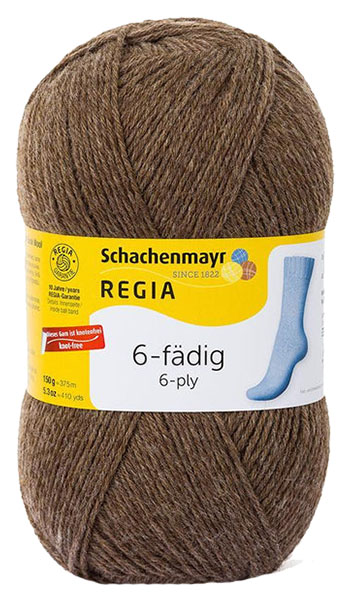

Пряжа для вязания Regia 9801275 6-fadig (02140), Коричневый, Regia 6-fadig 150g