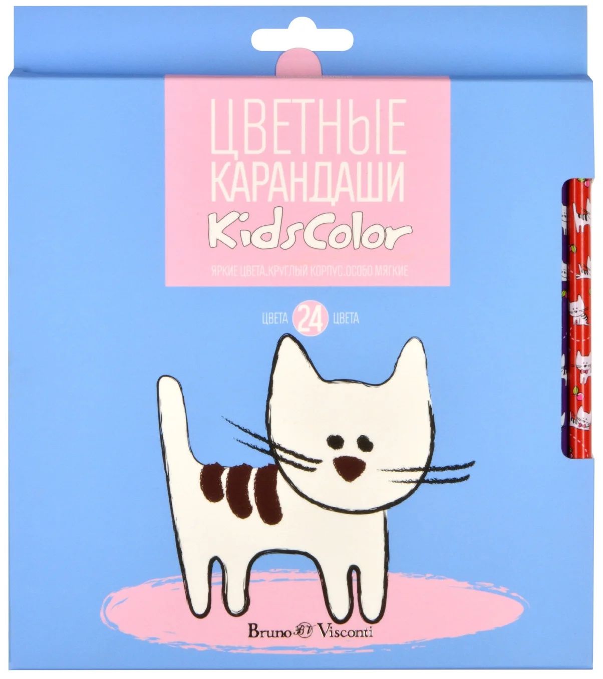 

Карандаши цветные "KidsColor", 24 ЦВ. 6 ВИДОВ 30-0105, Разноцветные, 30-0105