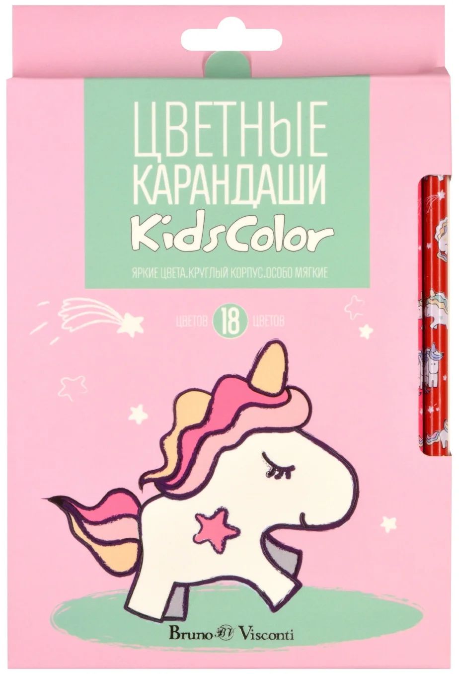 

Карандаши цветные "KidsColor", 18 ЦВ. 6 ВИДОВ 30-0104, Разноцветные, 30-0104