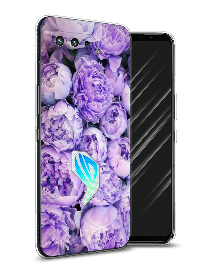 

Чехол Awog на Asus ROG Phone 5 "Пионы сиреневые", Фиолетовый;голубой, 44250-8