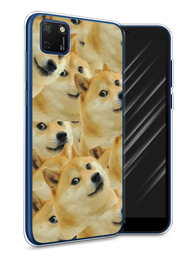 

Чехол Awog на Honor 9S "Собака-подозревака фон", Желтый;черный, 6102650-9