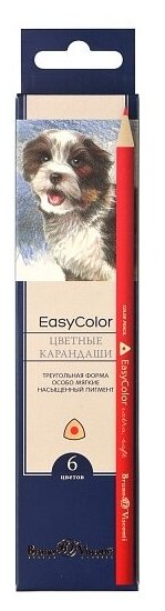 фото Карандаши цветные "easycolor" от bruno visconti, 6 цветов brunovisconti