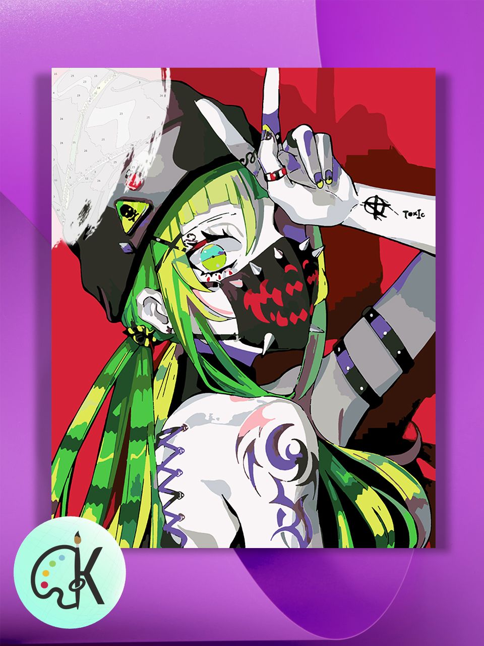 

Картина по номерам на холсте Культура Цвета Японская бунтарка, 40 х 50 см, Японская бунтарка