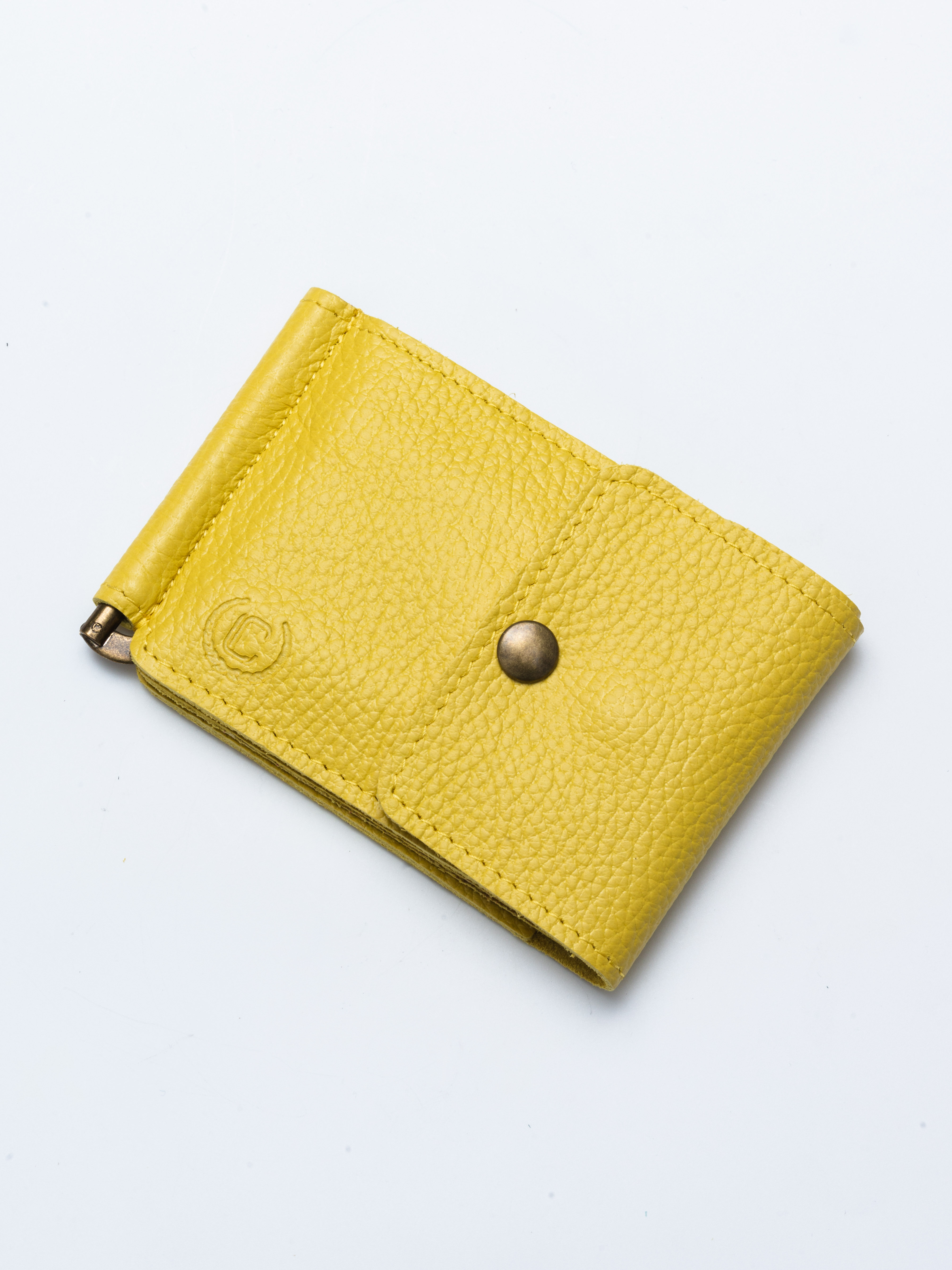 Зажим для денег женский Leather Collection LC-ZMG-2320NEW желтый
