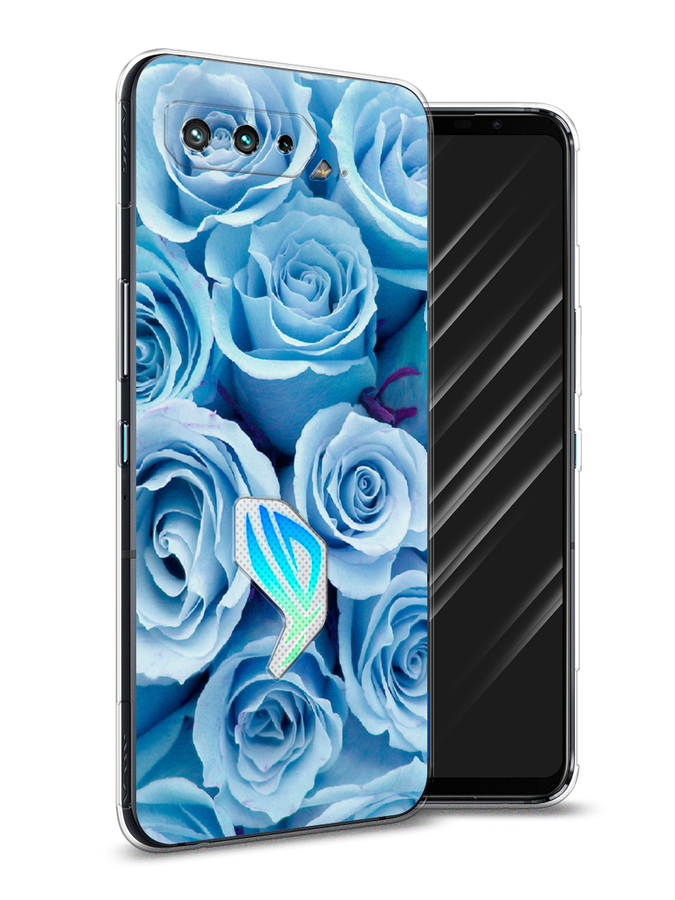 

Чехол Awog на Asus ROG Phone 5 "Лазурные розы", Голубой, 44250-8