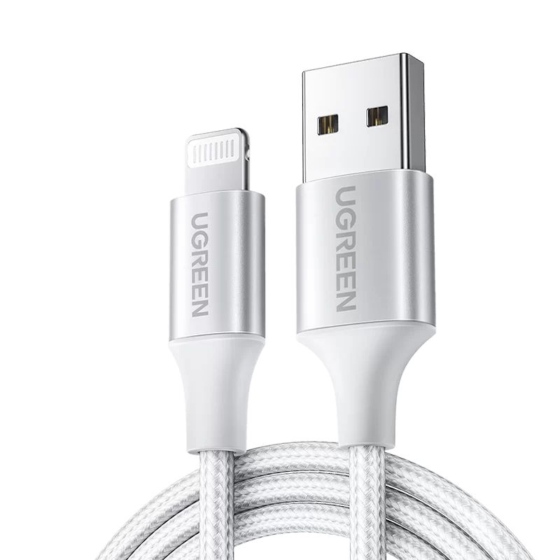 фото Кабель lightning - usb ugreen 60162 1.5 м белый