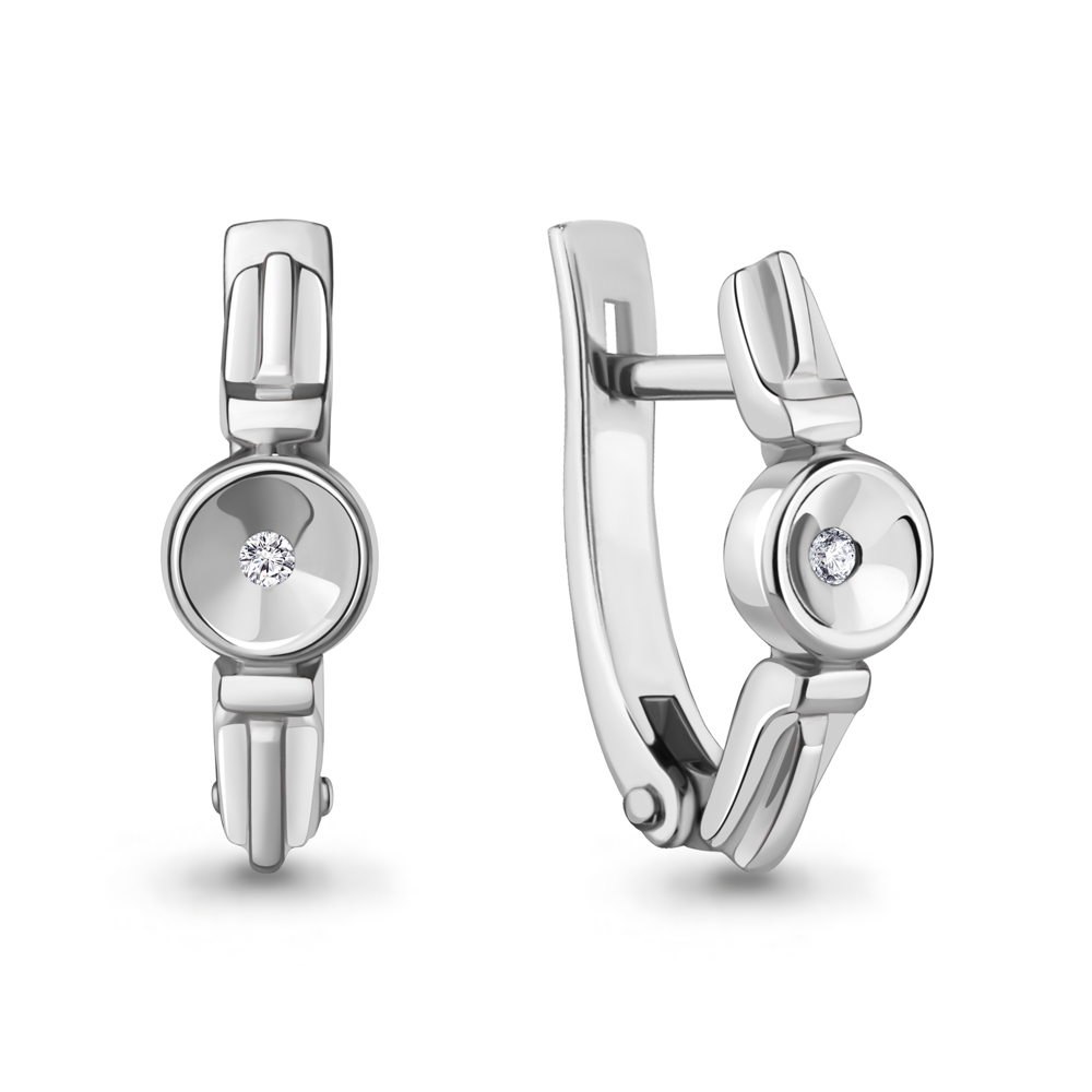 

Серьги из серебра с бриллиантом Aquamarine 040200_925_р, 040200_925_р