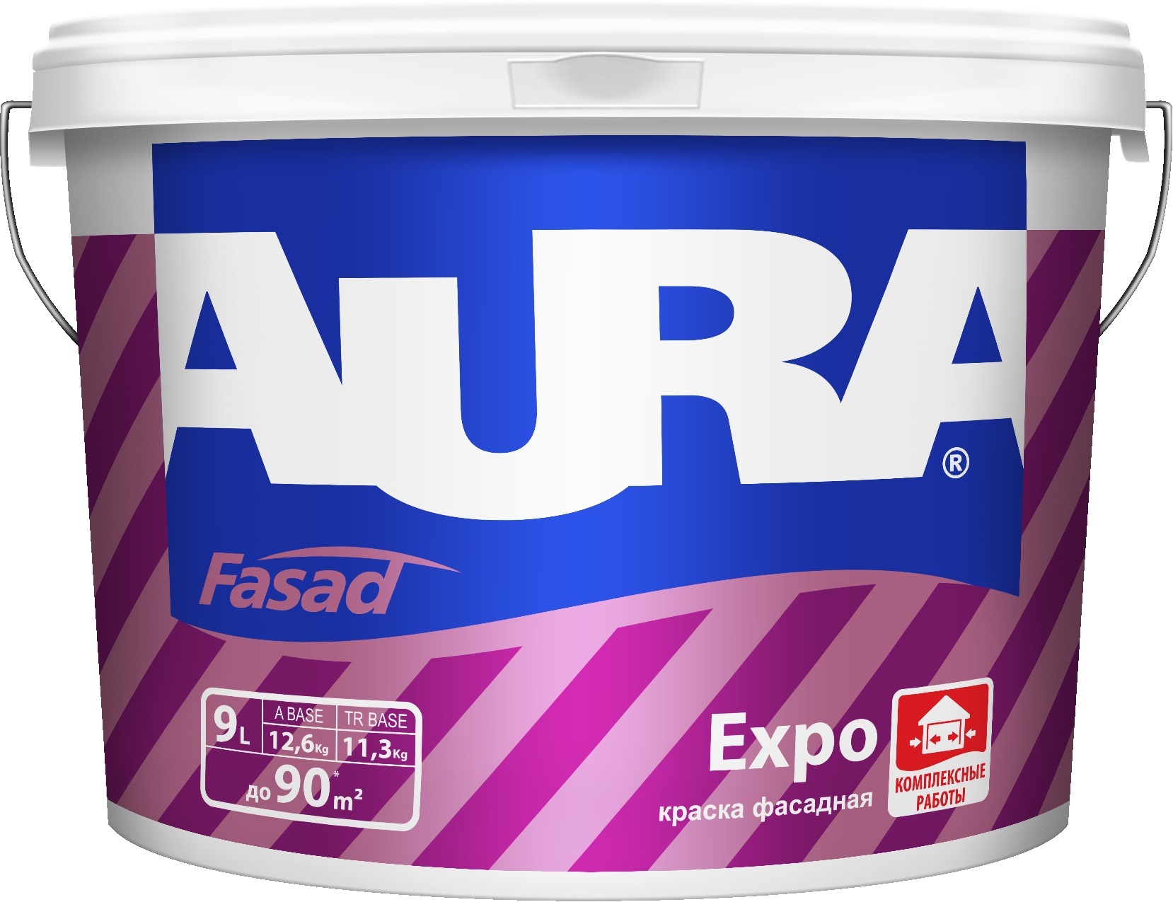 фото Краска фасадная aura expo база tr (9л)