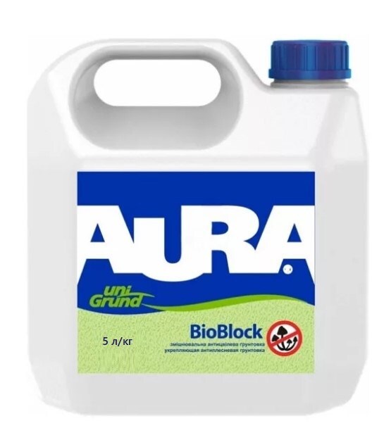 

Грунтовка AURA BioBlock 5 л универсальный 3в1
