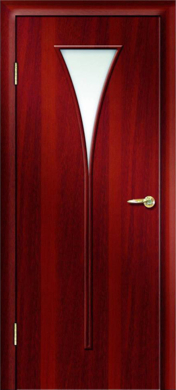 фото Дверь межкомнатная дверная линия до-4 800х2000 мм итальянский орех/коричневая 21-09 ламини