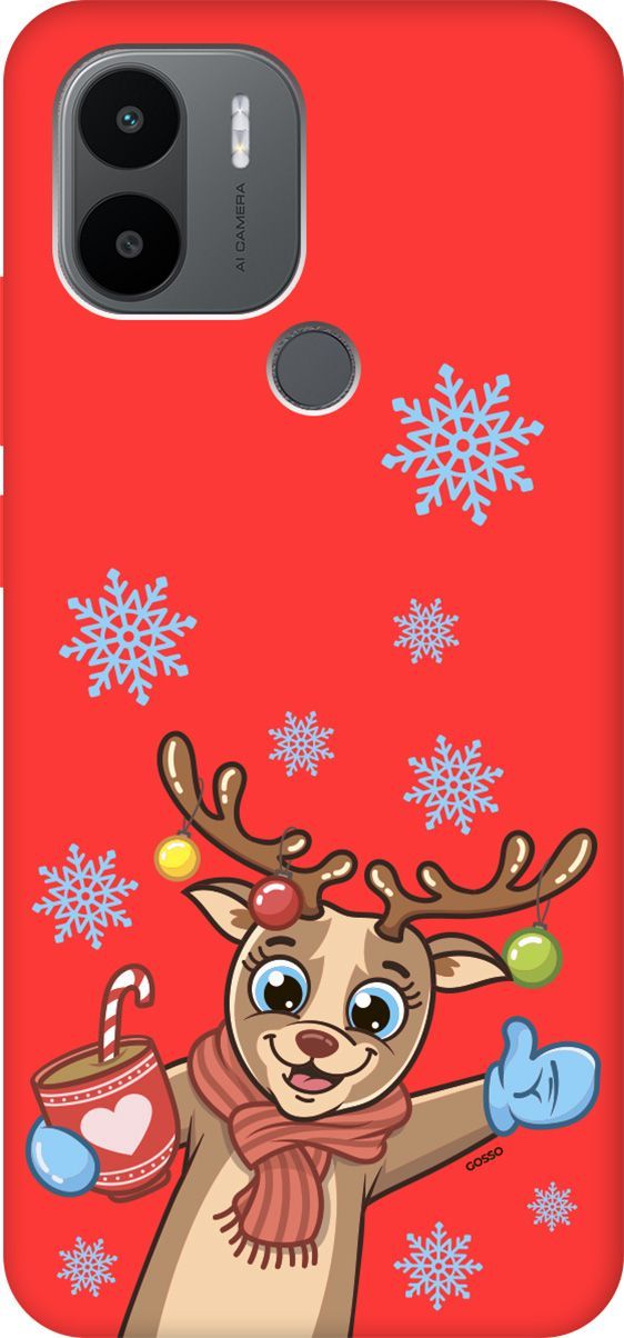 

Чехол на Xiaomi Redmi A1+ "Christmas Deer" красный, Красный;коричневый, 158157