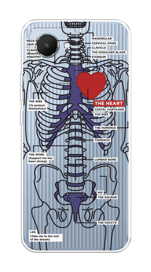 

Чехол на Realme C30 "Скелет человека", Прозрачный;синий;красный, 2510550-1