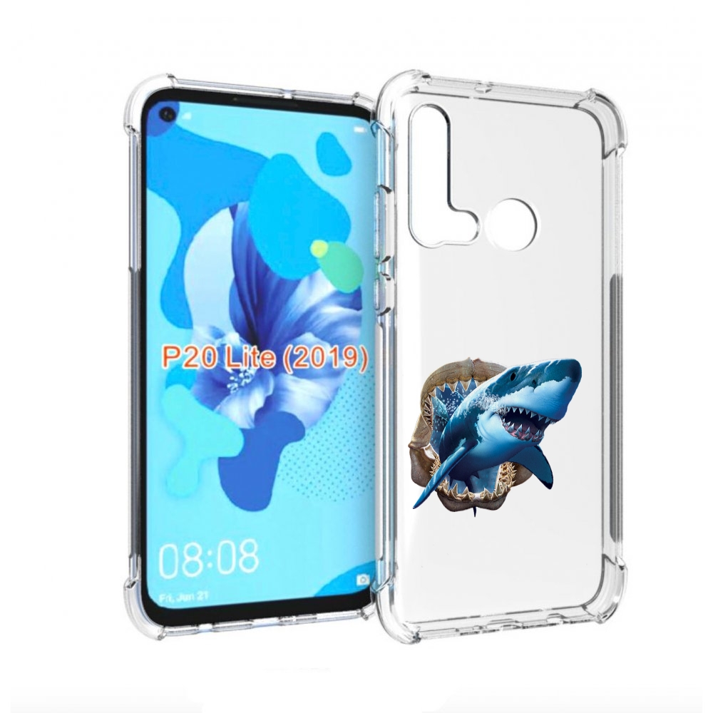 

Чехол бампер MyPads челюсти для Huawei P20 Lite (2019)., Прозрачный, Tocco