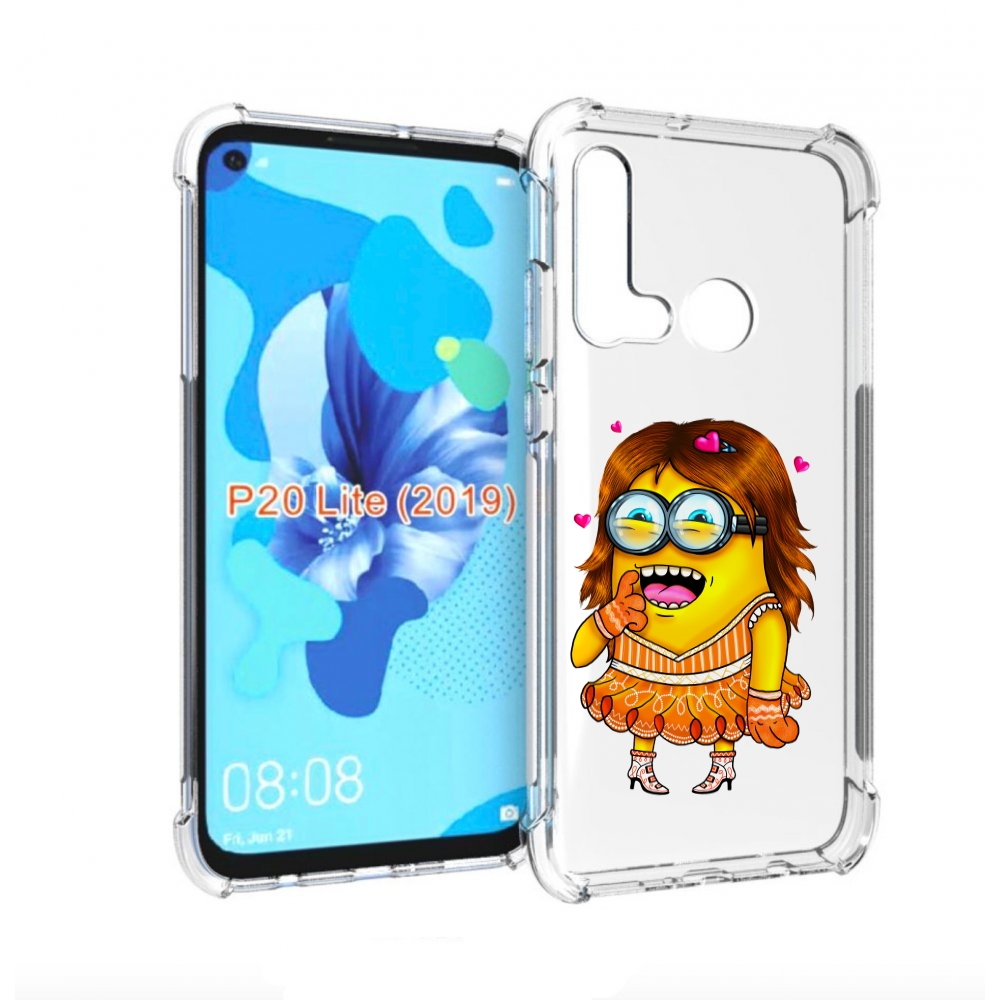 

Чехол бампер MyPads Миньон девочка для Huawei P20 Lite (2019)., Прозрачный, Tocco