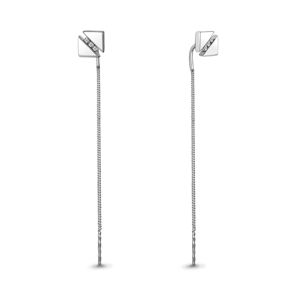 

Серьги из серебра с бриллиантом Aquamarine 040193_925_р, 040193_925_р