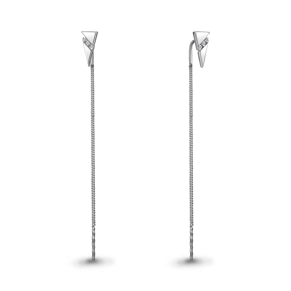 

Серьги из серебра с бриллиантом Aquamarine 040192_925_р, 040192_925_р