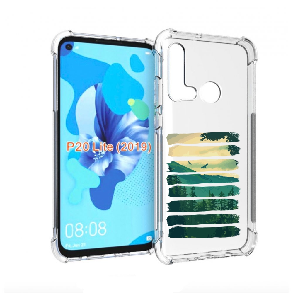 Чехол бампер MyPads Лесная чаща для Huawei P20 Lite (2019).