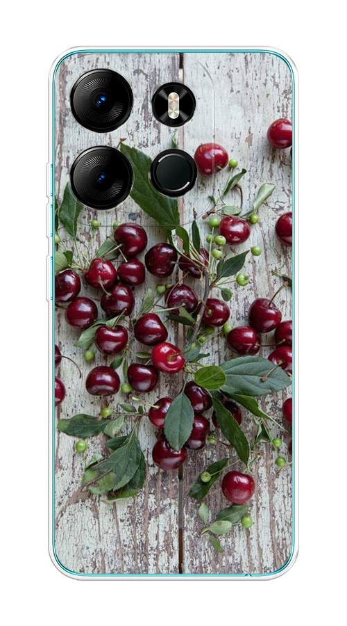 

Чехол на Tecno Spark Go 2023/Pop 7 Pro/Infinix Smart 7 "Вишня", Бордовый;зеленый;серый, 303450-1