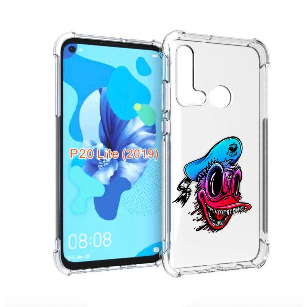 Чехол бампер MyPads Дональд для Huawei P20 Lite (2019).