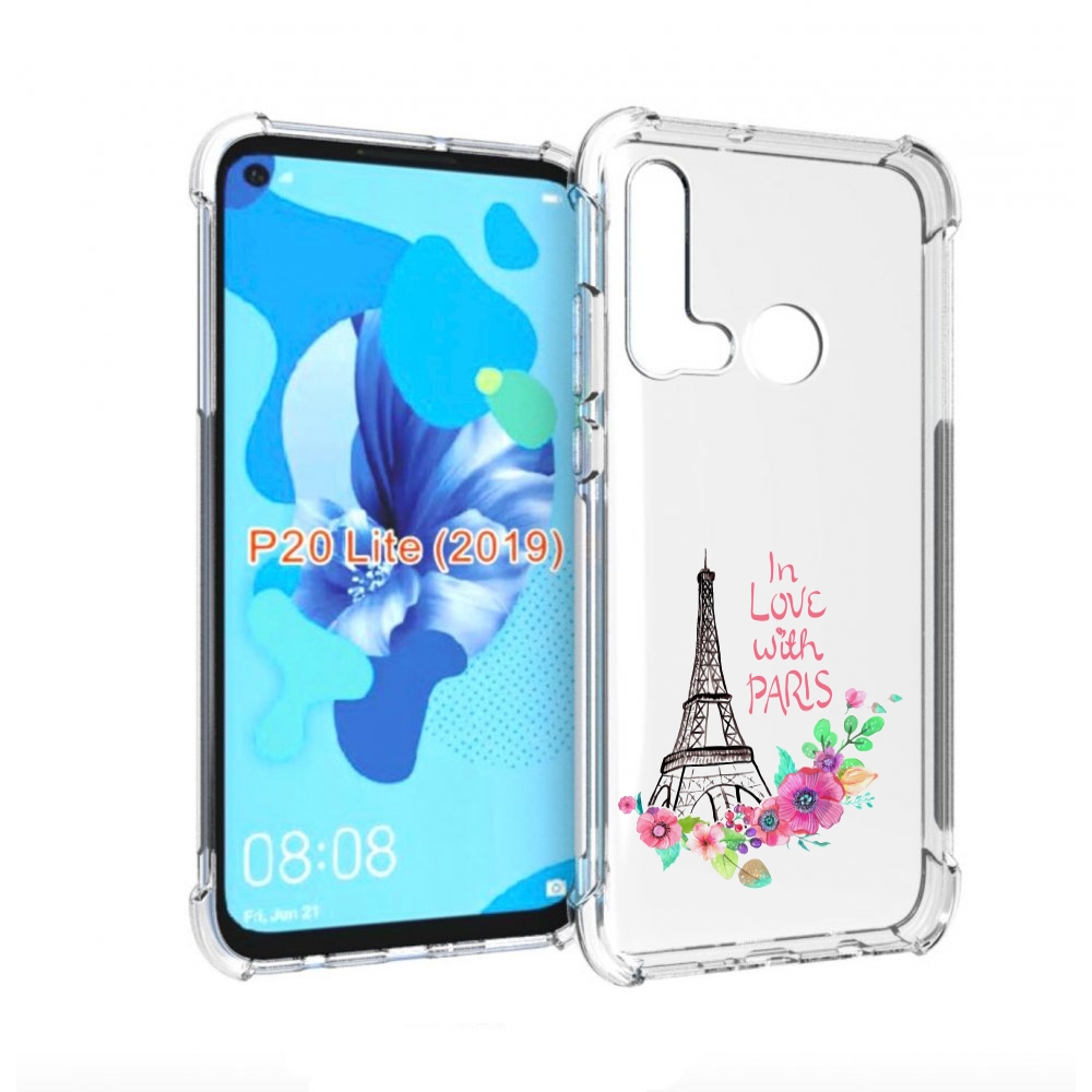 

Чехол бампер MyPads любимый париж для Huawei P20 Lite (2019)., Прозрачный, Tocco